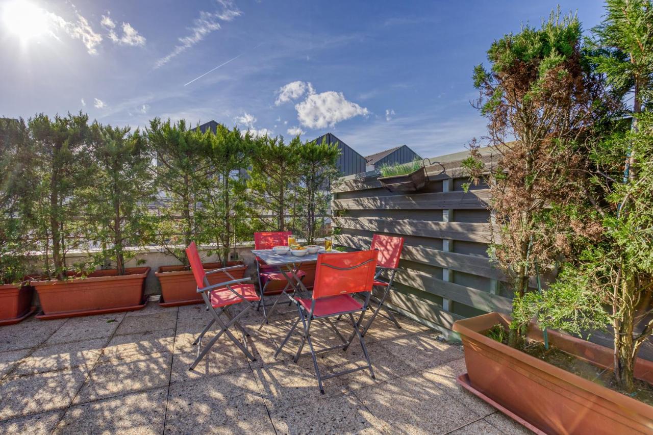 La terrasse Disney/Gare/Centre à 3min parking free Montévrain Extérieur photo
